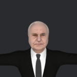 Helmut Kohl Hyper Realistic Full Body Fully Rigged 3D Character