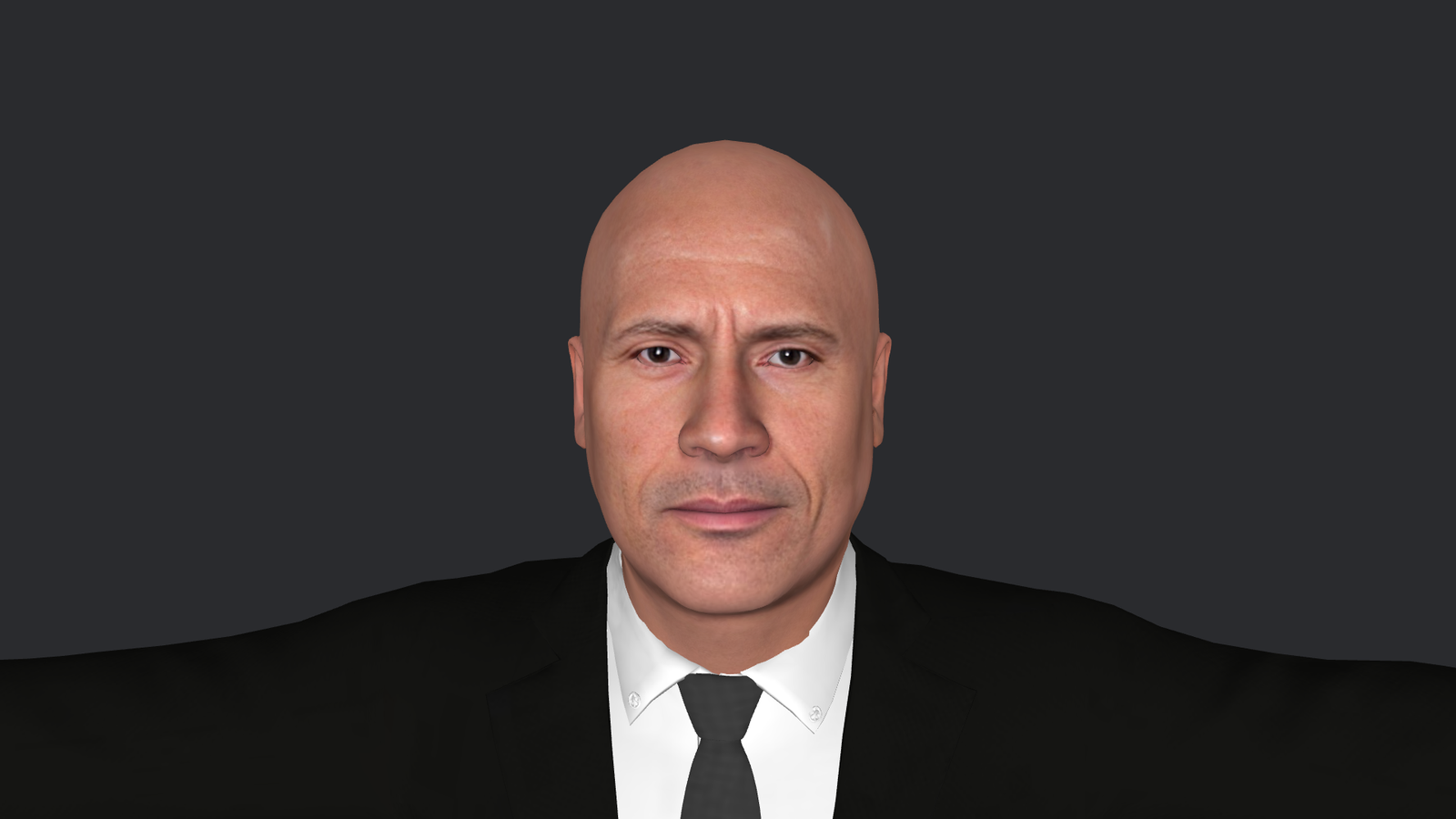 Hyper-realistic Dwayne Johnson The Rock 3D model - Fully rigged for games and animation