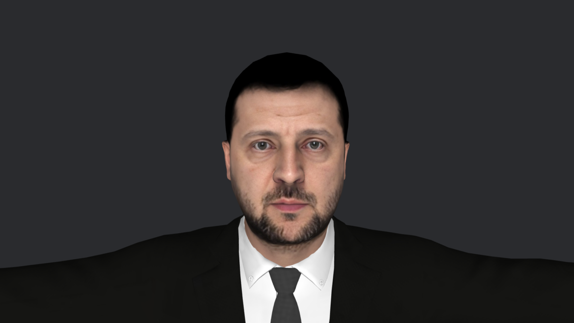 Hyper-realistic Volodymyr Zelenskyy 3D model - Fully rigged for news and game projects