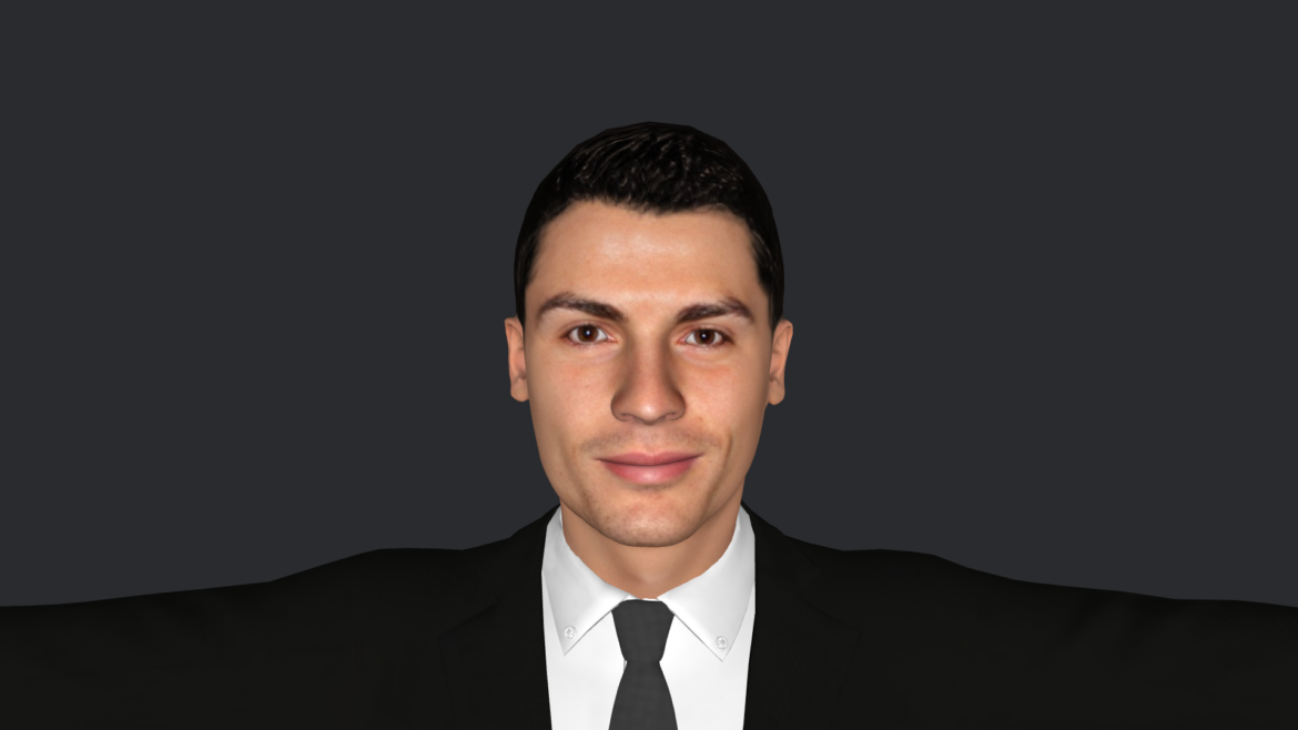 Hyper-realistic Cristiano Ronaldo 3D model - Fully rigged for sports animation and games