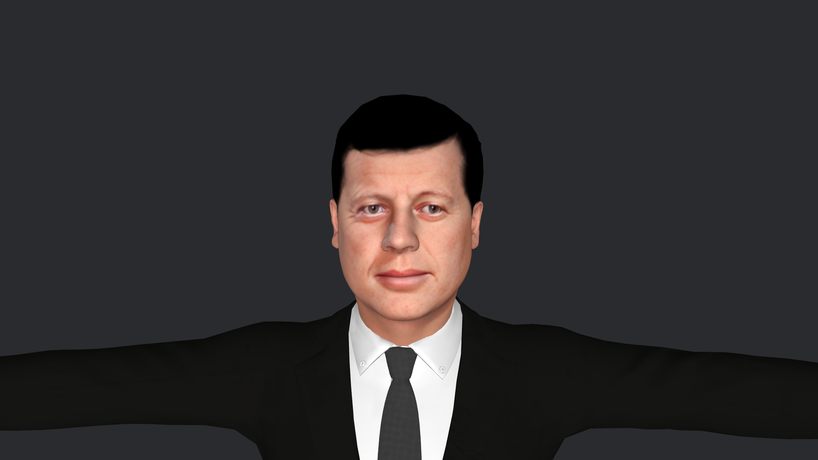 John F Kennedy  Hyper Realistic Full Body Fully Rigged 3D Character