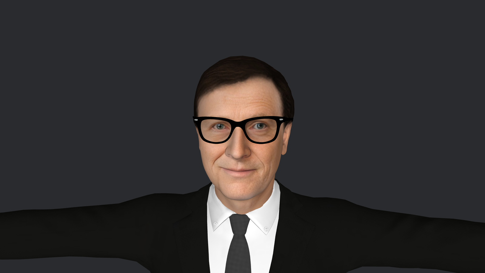 Bill Gates Hyper Realistic Full Body Fully Rigged 3D Character