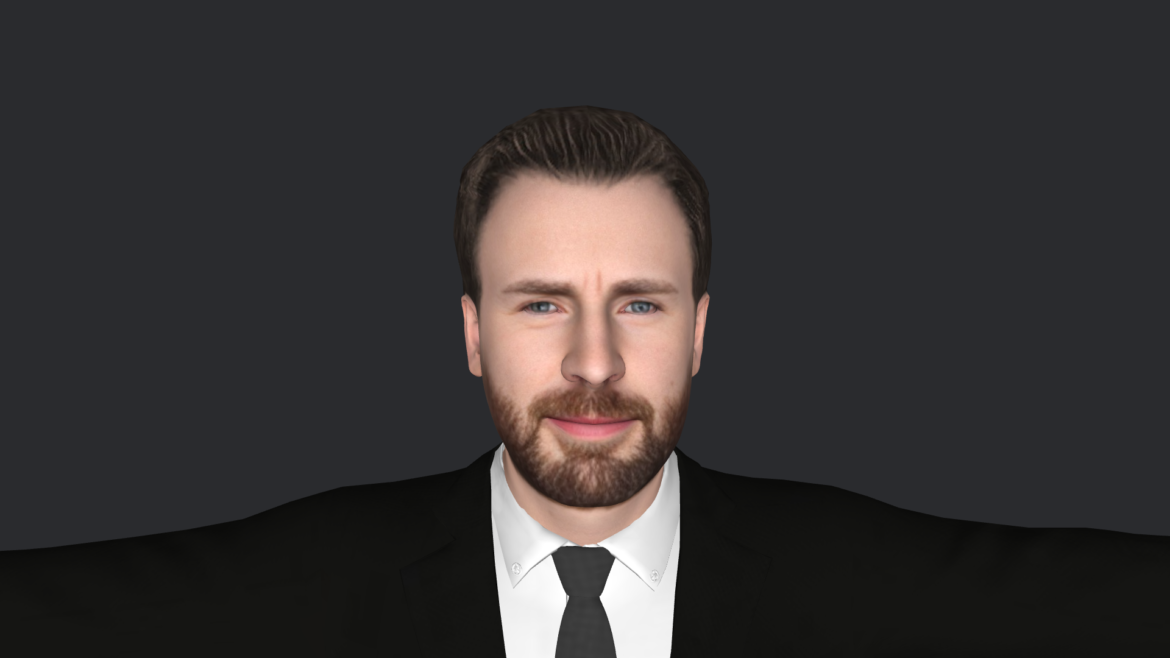 Chris Evans 3d Model - Chris Evans hyper realistic full body 3D character model with 5 outfits, fully rigged for games and animation.