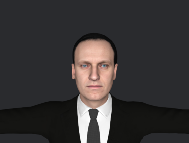 Alexey Navalny 3d Model - Alexey Navalny hyper realistic fully rigged 3D character model by Meta Avatars, showcasing detailed textures and three outfits for games, animation, and VR.