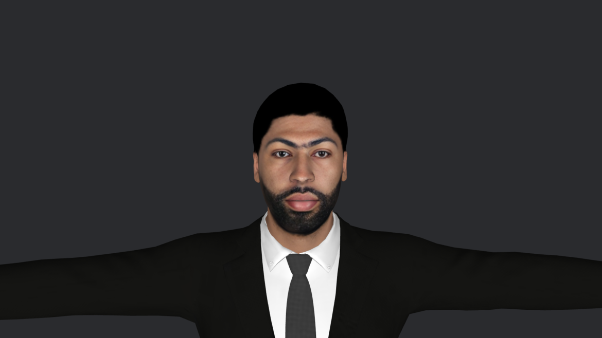 Anthony Davis 3d Model - Anthony Davis hyper realistic full body fully rigged 3D character with 3 outfits, game-ready for Unity and Unreal Engine, by Meta Avatars.