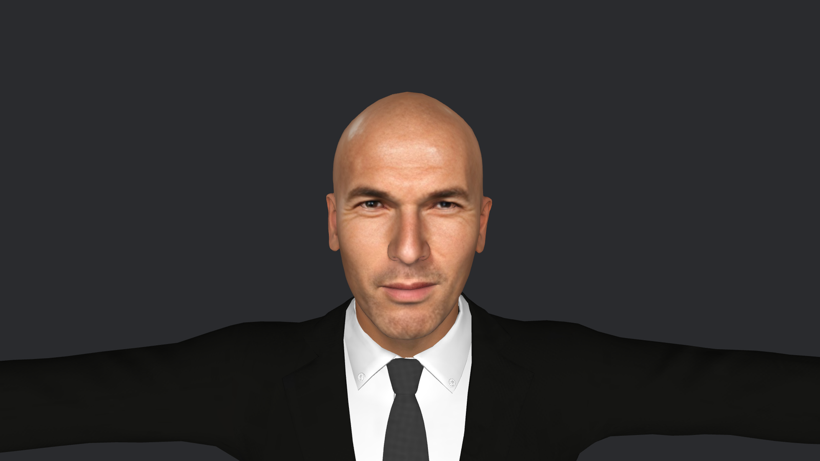 Zinedine Zidane Hyper Realistic Full Body Fully Rigged 3D Character