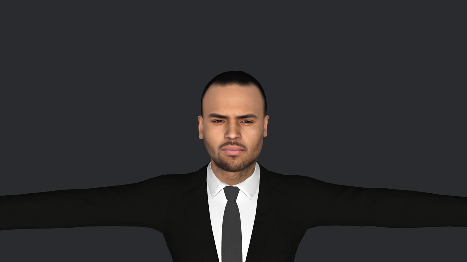 Chris Brown Hyper Realistic Full Body Fully Rigged 3D Character