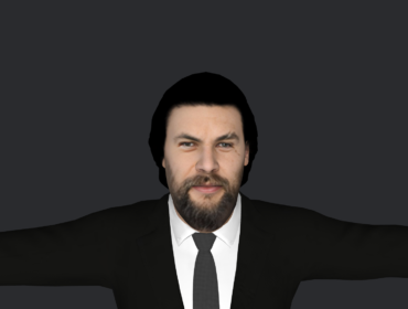 Jason Momoa 3d Model - Jason Momoa hyper realistic full body fully rigged 3D character with 6 outfits for games, animation, and metaverse projects by Meta Avatars.