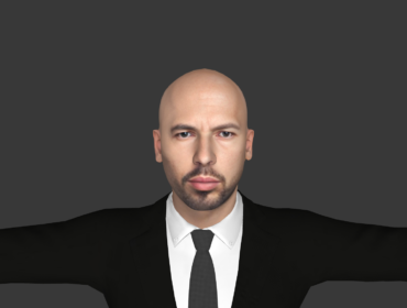 Andrew Tate 3d Model - Andrew Tate hyper realistic full body fully rigged 3D character model for games, animation, and metaverse projects by Meta Avatars.