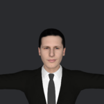 Andy Sandberg Hyper Realistic Full Body Fully Rigged 3D Character